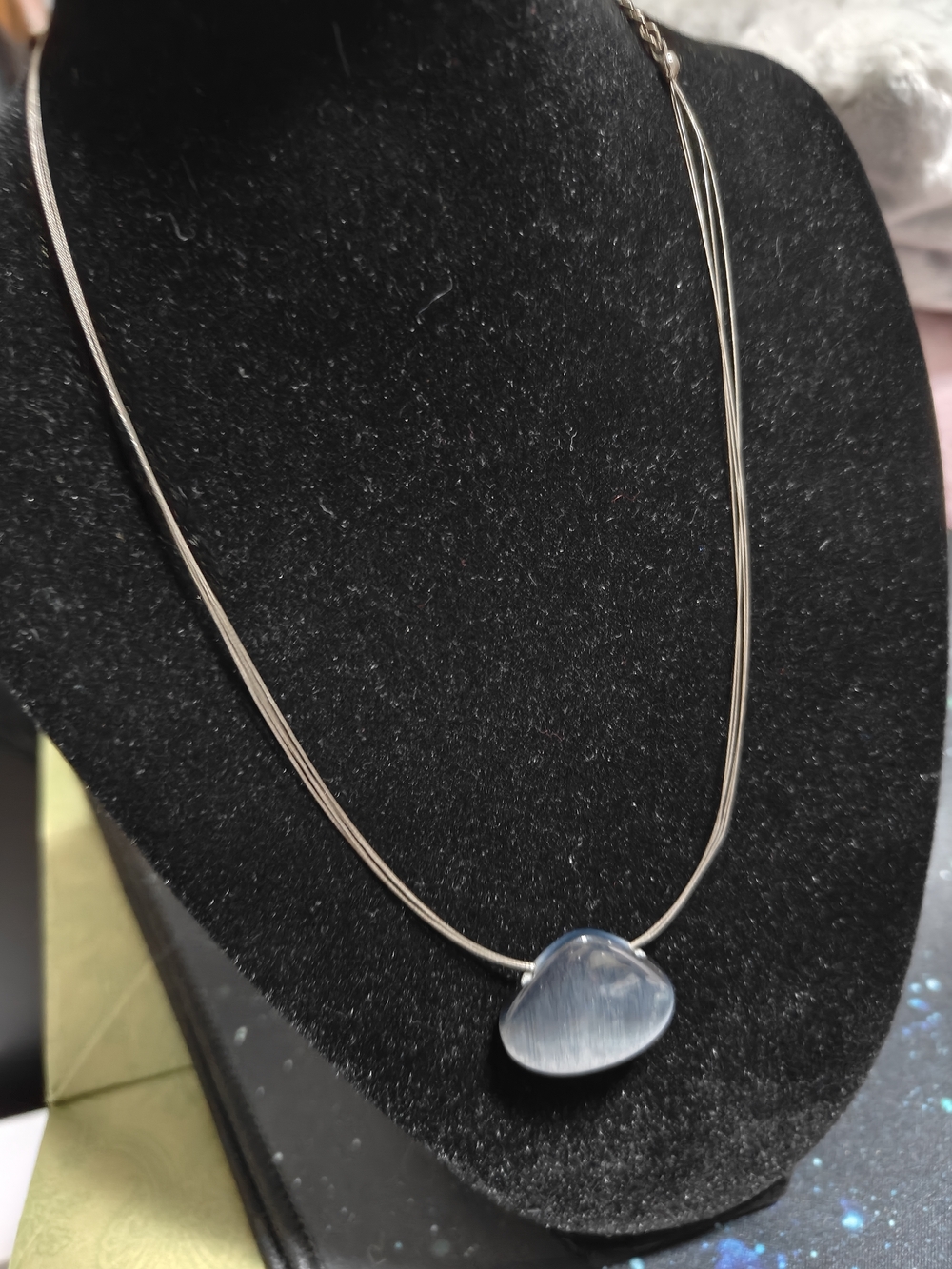 Elegant Blue Sto MLne Pendant Necklace for Women
